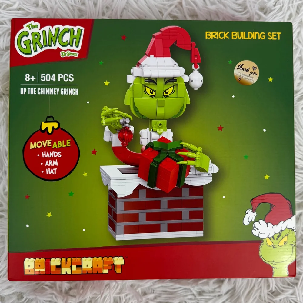 Brickcraft Dr Seuss Up The Chimney Grinch Brick Building Toy Set 8+ 504 PCS NWT